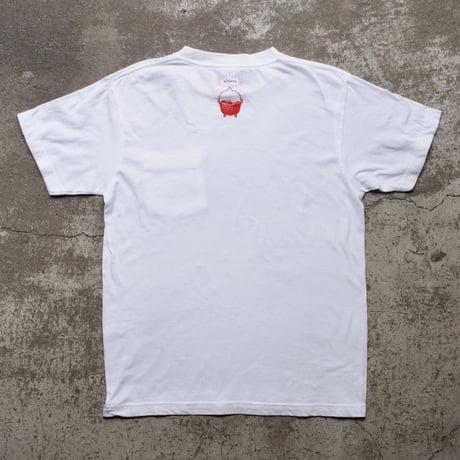 piwang バックプリント ポケットTシャツ『ホワイト』