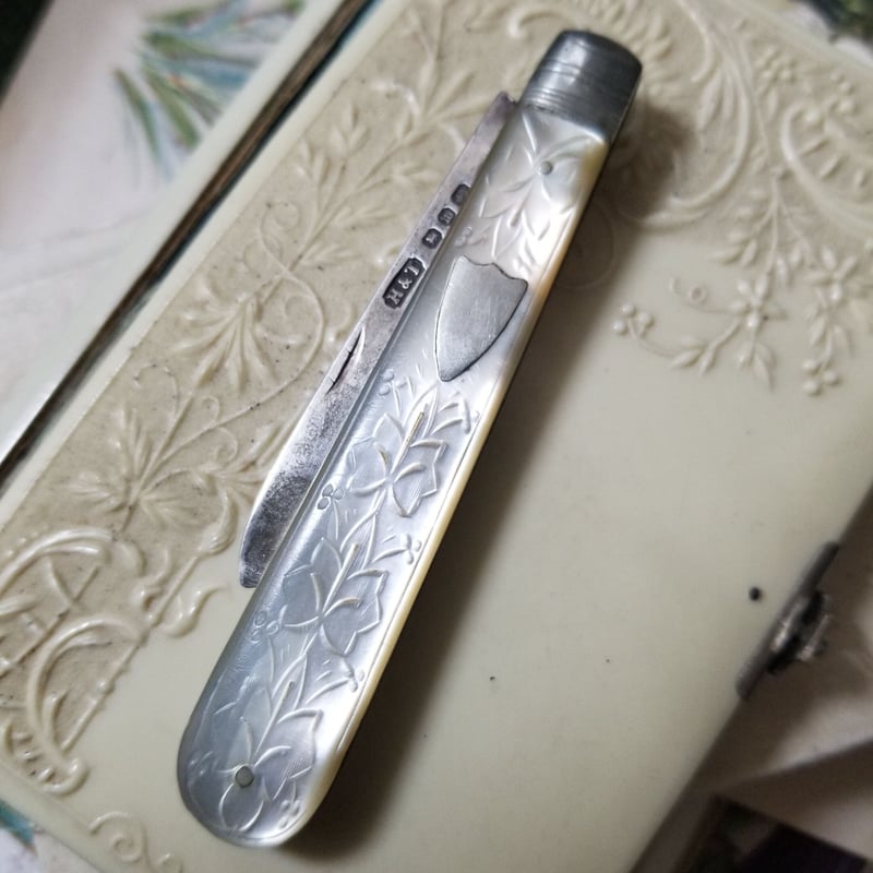 アンティーク　シルバー　フルーツナイフ　Howes Cutlery Co.ドイツ sjdh04-menu1.jpg