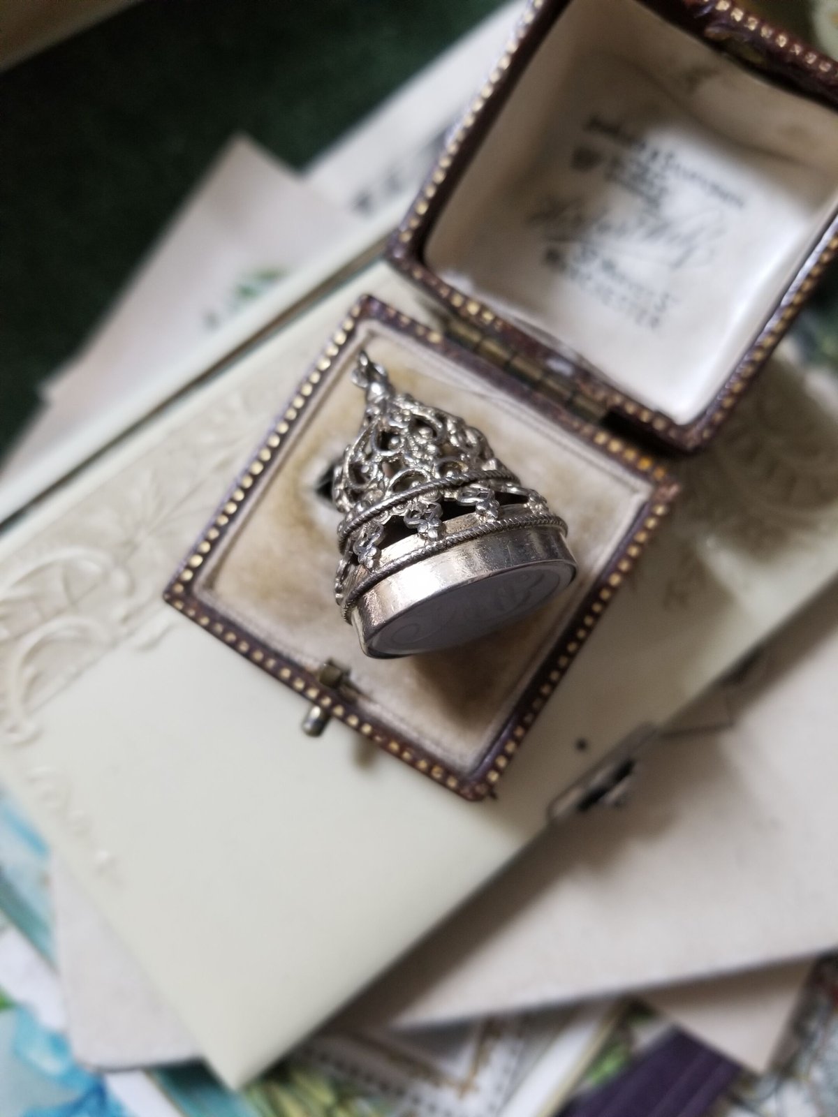 イギリス アンティーク金属製（銀製かどうかは不明）シールスタンプ イギリス アンティーク金属製（銀製かどうかは不明）シールスタンプ