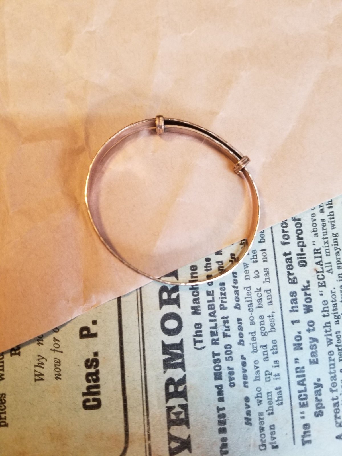 子供用バングル アンティーク ROLLED GOLD イギリス製 | IgnAPoat