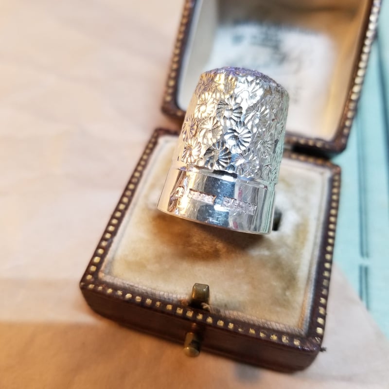 英国ヴィンテージ 指ぬき シンブル JS&S スターリングシルバー | IgnAPoat