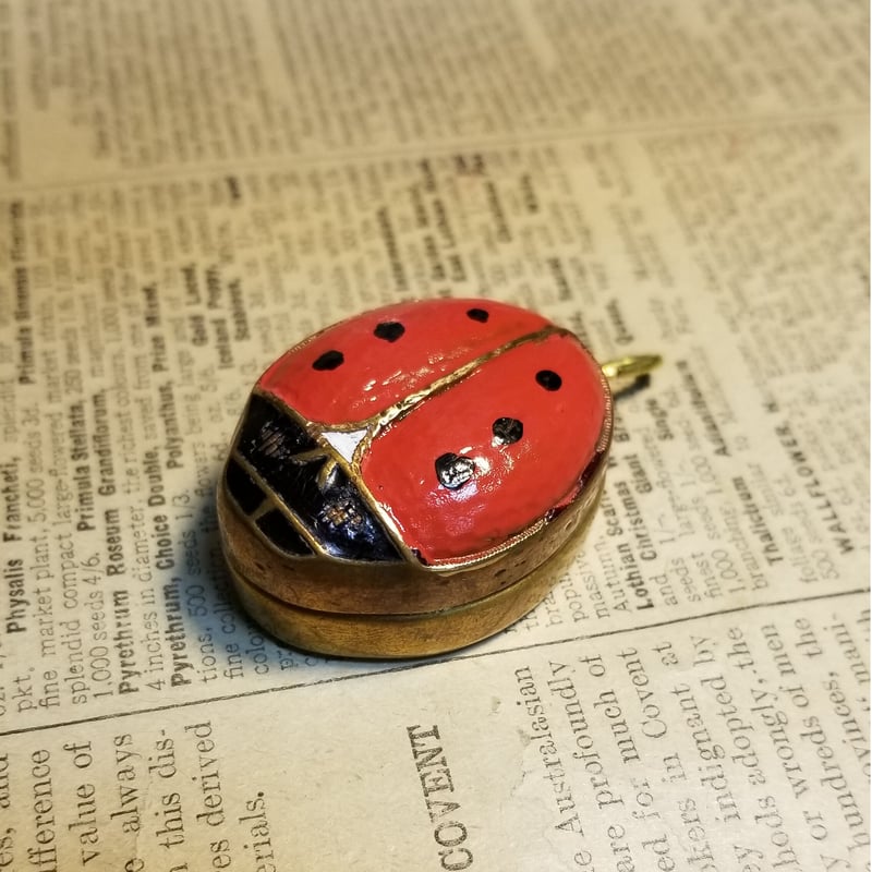 ロケットペンダント 1920年代 てんとう虫 ピルケース | IgnAPoat