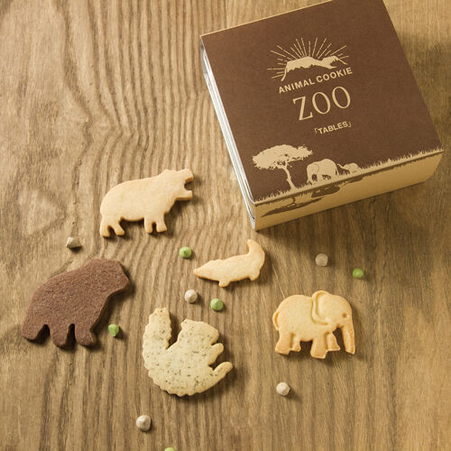 アニマルクッキー BROWN缶 #「TABLES」 | SWEETS BOX おとりよせ