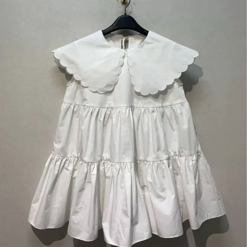 スカラップカラーティアードブラウス | vibliss STORE