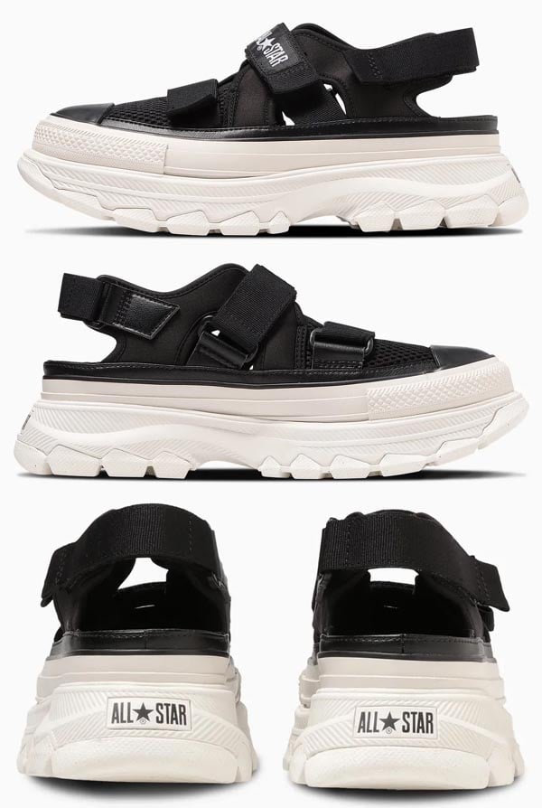 コンバース オールスター トレックウェーブ サンダル 厚底　ブラック CONVERSE コンバース サンダル 厚底 メンズ レディース