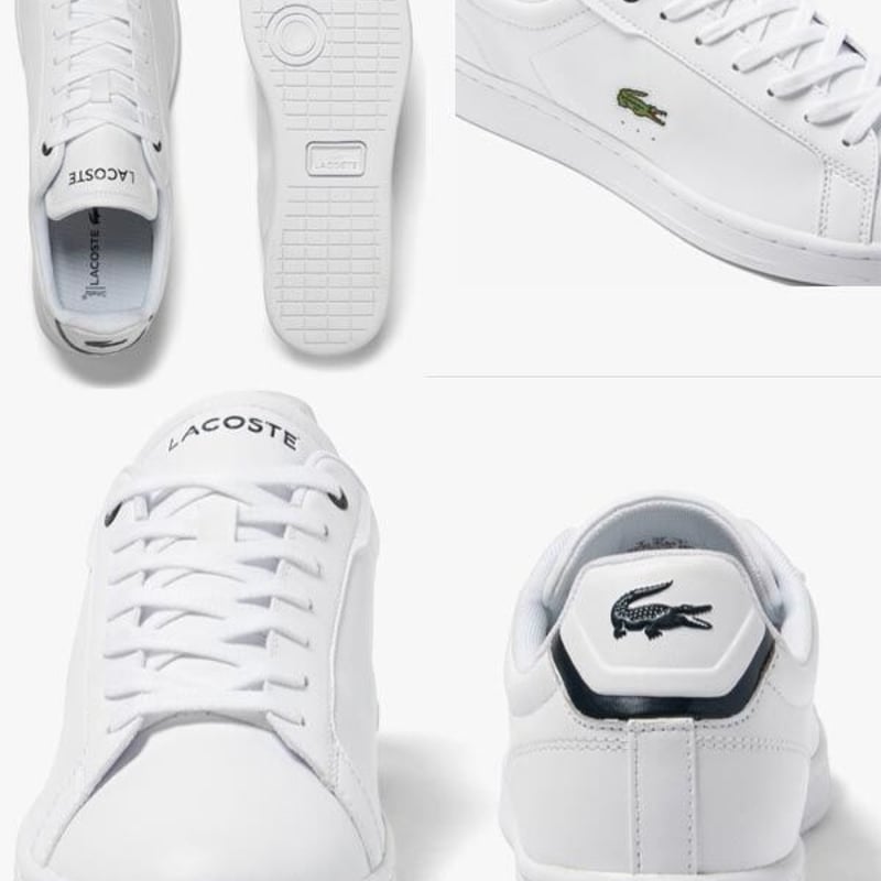 ラコステ本革スニーカー白　37 22.5〜23センチ新品未使用 LACOSTE ラコステ レディーススリップオンシューズ スニーカー
