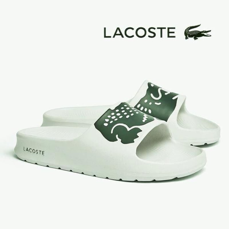 ラコステ サンダル メンズスポーツ CROCO ホワイト/グリーン lacoste