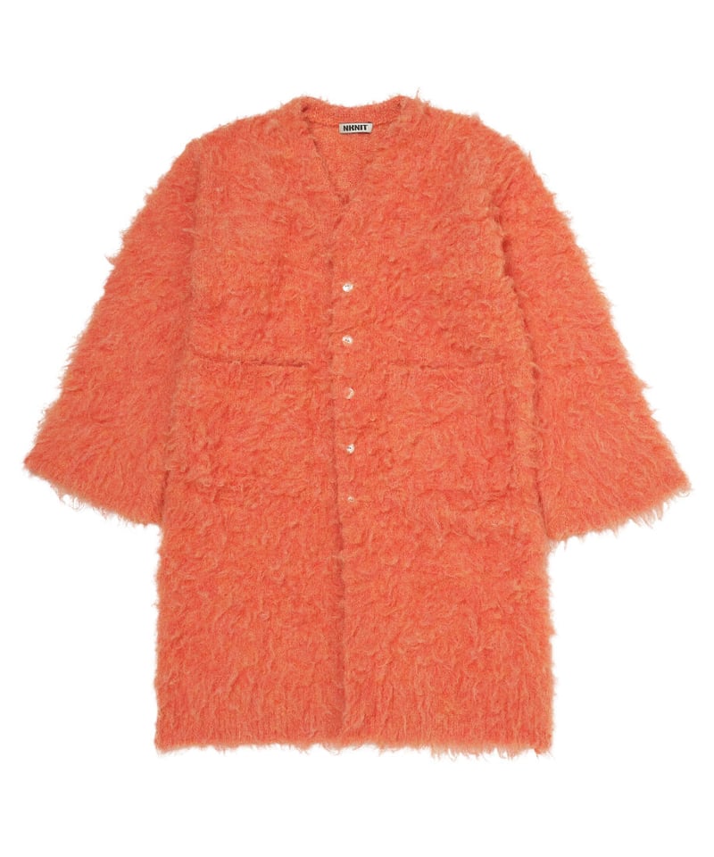 shaggy long KNIT cardigan | NKNIT 
