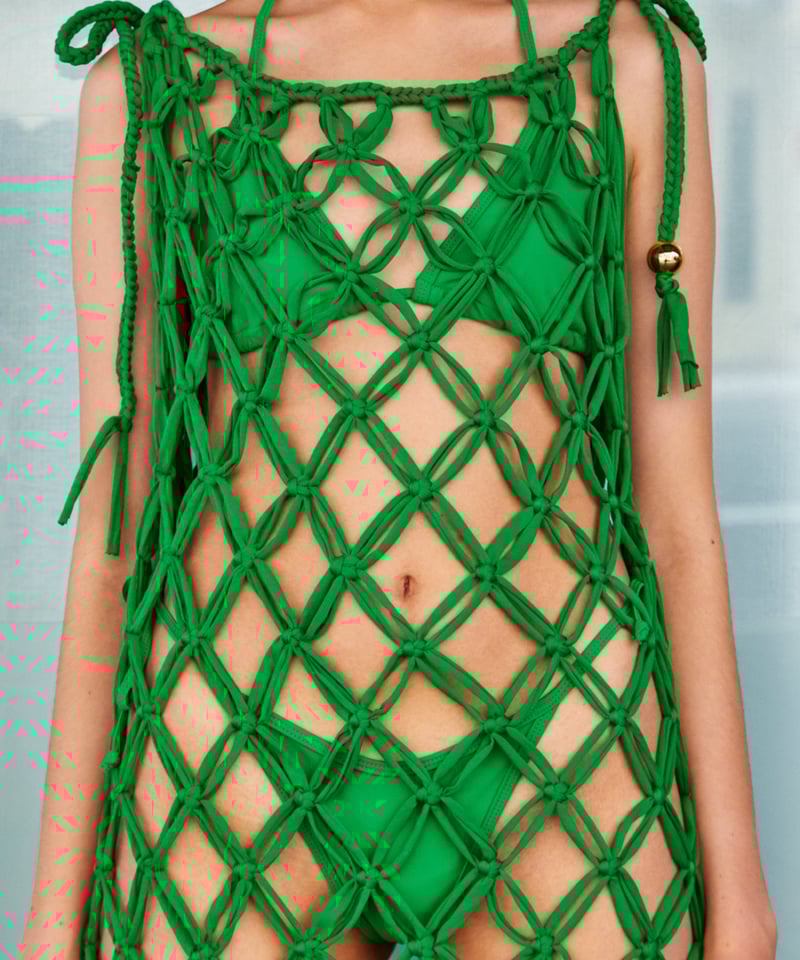 NKNIT macrame 2WAY dress グリーン NKNIT macrame 2WAY dress グリーン - メルカリ