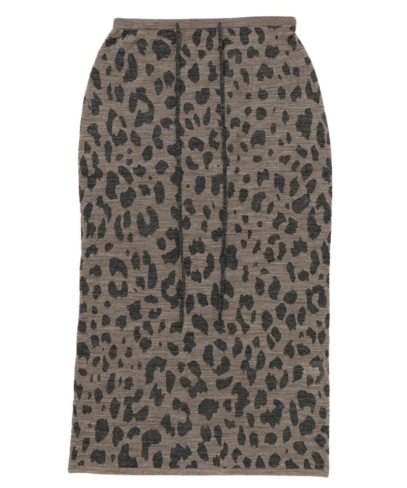 nknit alpaca sheer KNIT skirtグレー ハート柄 Knit heart skir