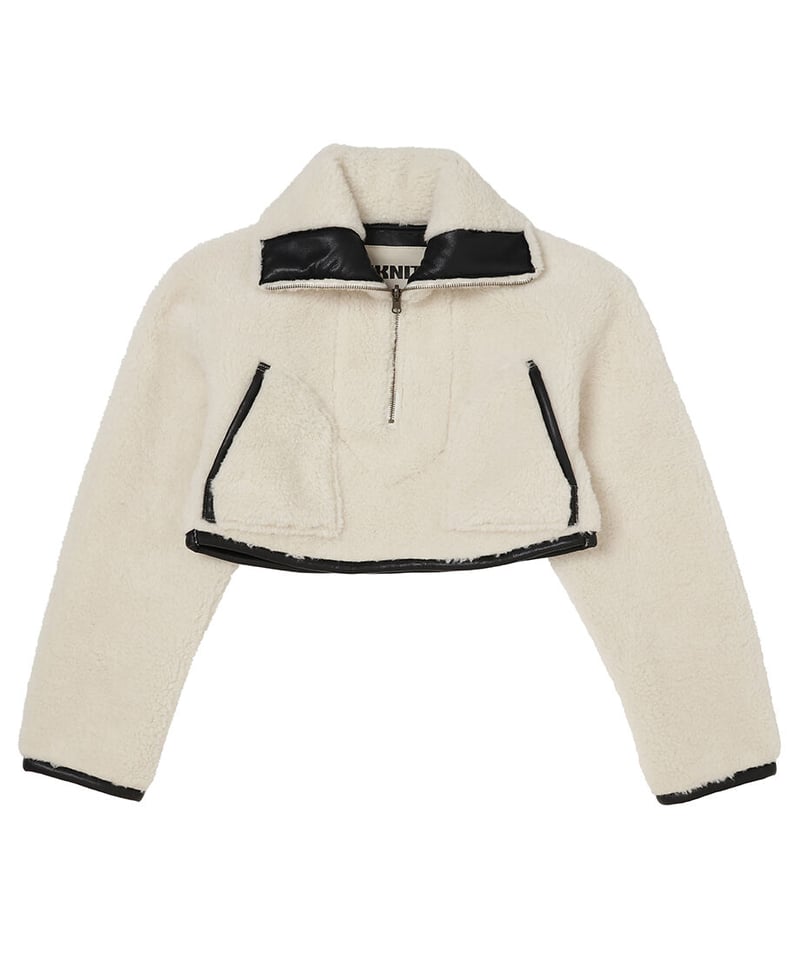 vegan mouton half zip SMALL | NKNIT