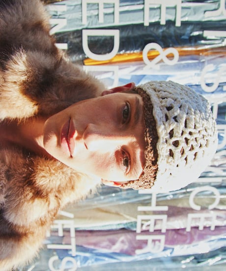 velour crochet KNIT cap | NKNIT velour crochet KNIT cap | NKNIT