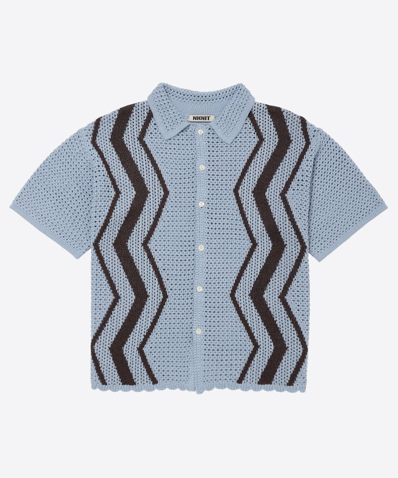 zigzag paper knit shirts | NKNIT