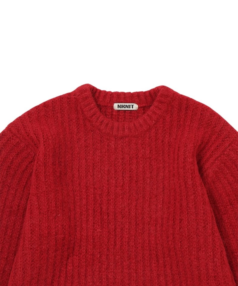 NKNIT bubble cable hand KNIT 赤 サイズ②
