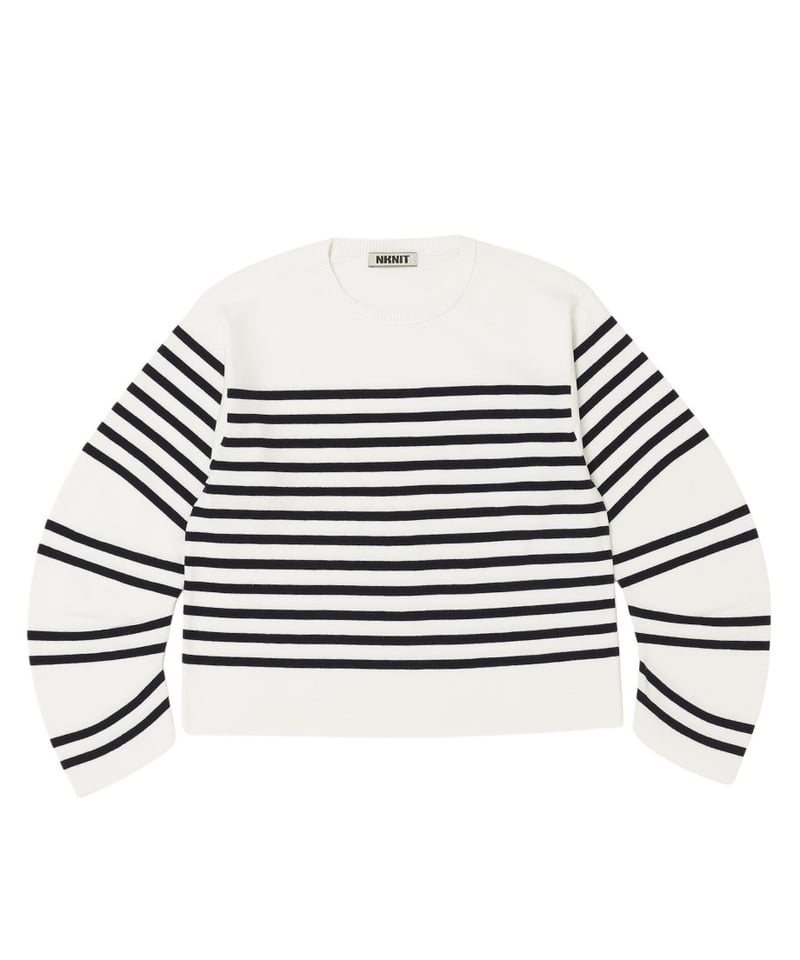 未使用 NKNIT curved arm cotton KNIT ニット 長袖 未使用 NKNIT curved arm cotton KNIT ニット 長袖
