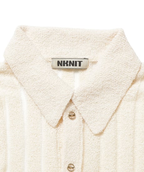 mesh stripe KNIT shirt