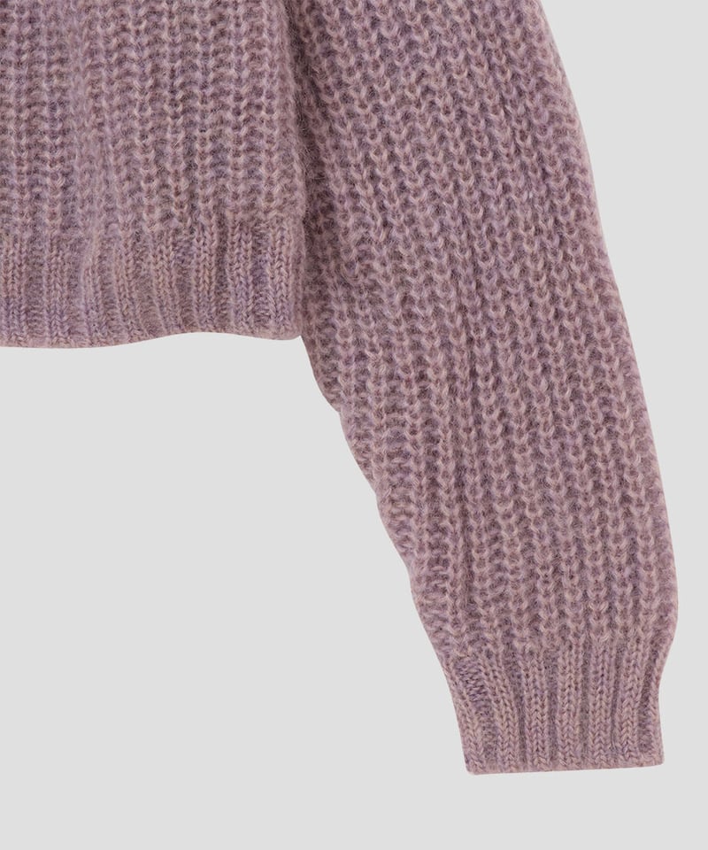 新品 NKNIT ンニット mix color mohair knit ショート