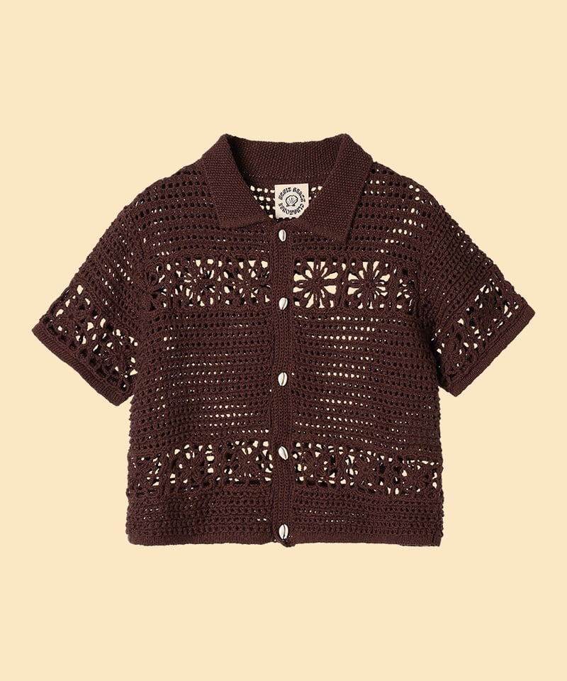トップス NKNIT flower motif KNIT shirt NKNIT♡flower motif KNIT shirt