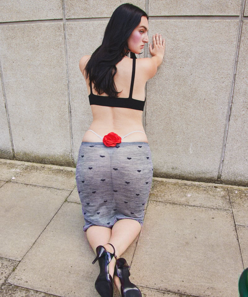 alpaca sheer KNIT skirt | NKNIT alpaca sheer KNIT skirt | NKNIT