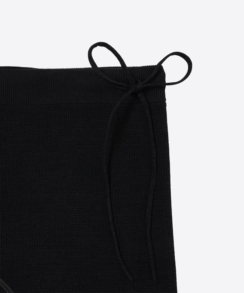 paper mix side string knit pants | NKNIT