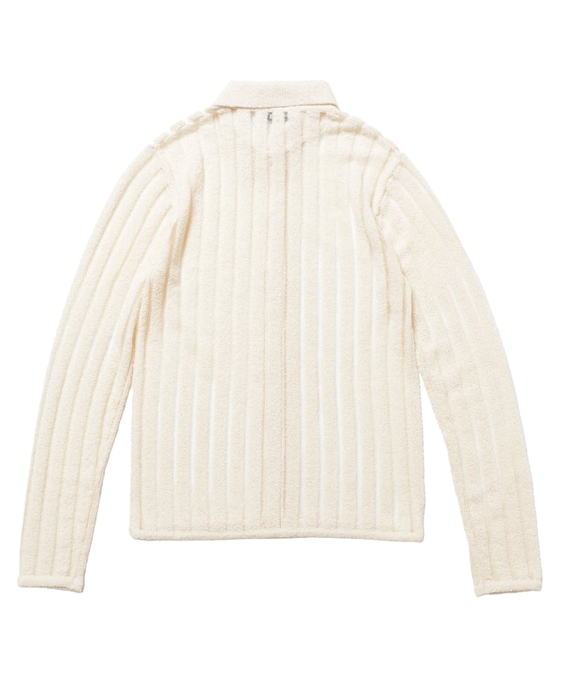 mesh stripe KNIT shirt | NKNIT