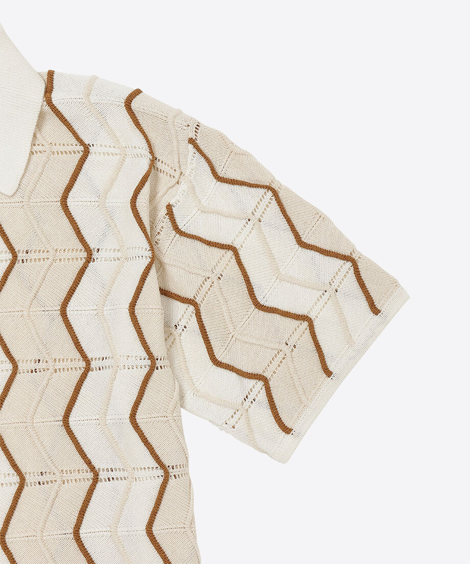 wave pattern knit shirt | NKNIT wave pattern knit shirt | NKNIT