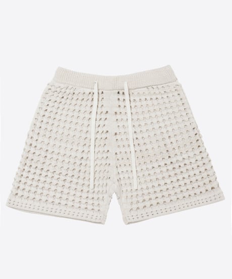 cotton mesh knit short pants