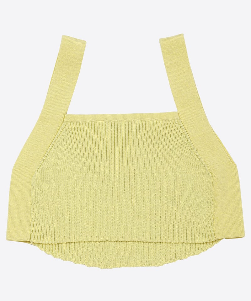 cotton rib short knit tank top | NKNIT