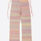 paper mix side string knit pants