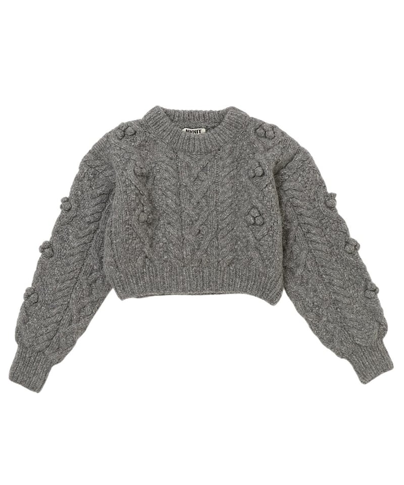 NKNIT bubble cable hand KNITCABaN 定価4.2万 コットンカシミヤパンツ