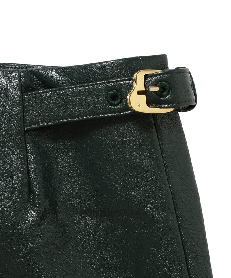 vegan leather mini skirt | NKNIT