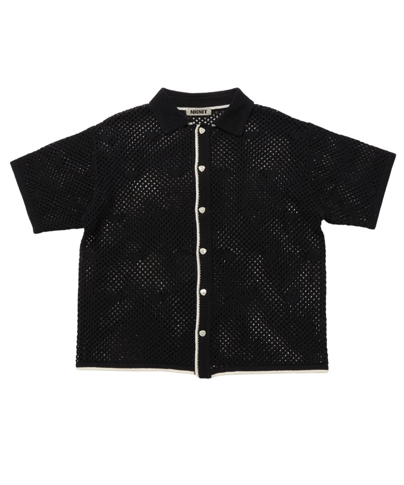 mesh♡ pattern KNIT shirt | NKNIT