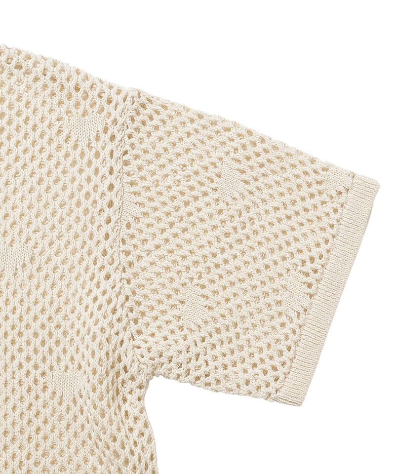mesh♡ pattern KNIT shirt | NKNIT mesh♡ pattern KNIT shirt | NKNIT