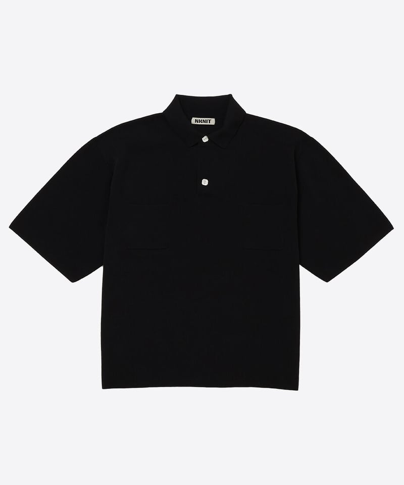 NKNIT（ンニット）mix gauge logo KNIT shirts