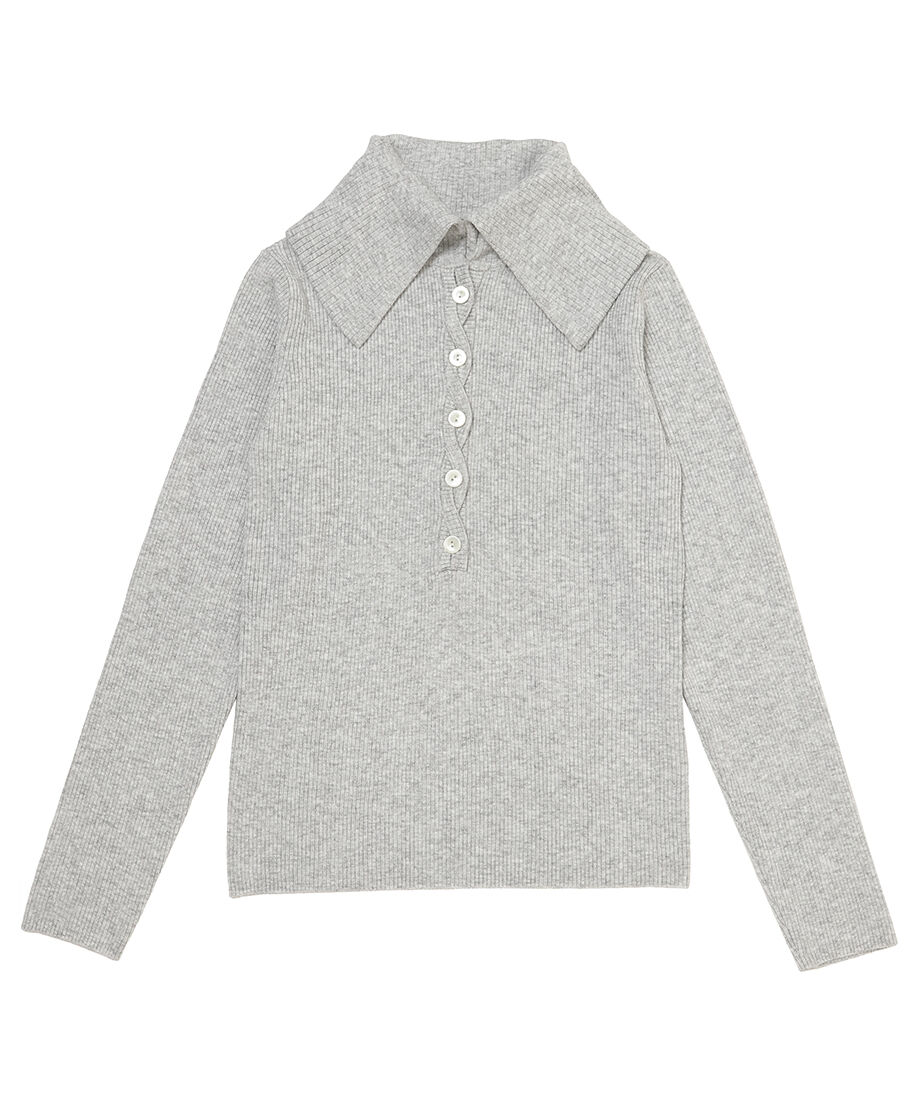 sailor collar rib knit bluelea ブルレア