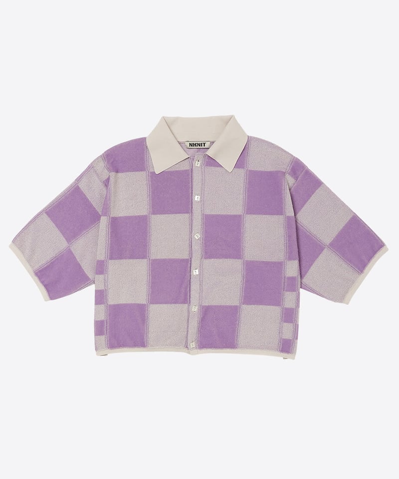 short check pattern knit shirt | NKNIT