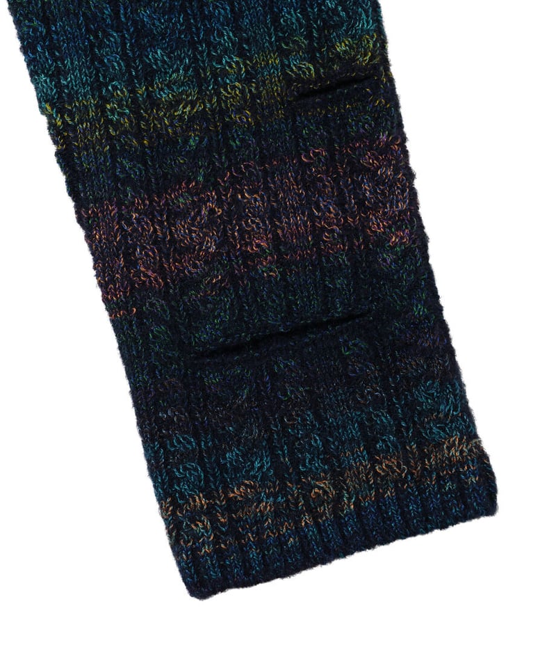 mix color tight long KNIT dress | NKNIT