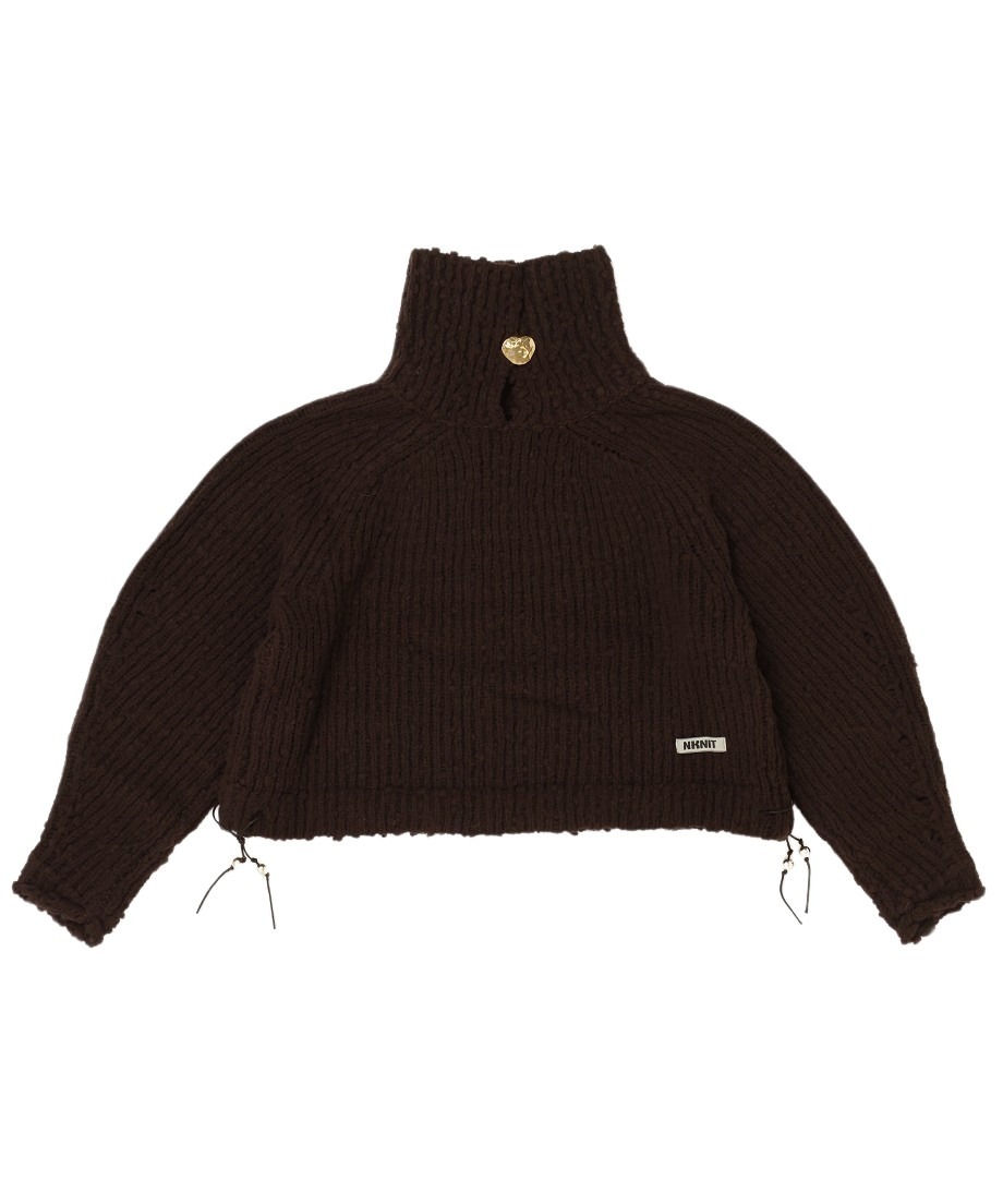 NKNIT 24AW 2way high neck KNIT ブラウン 1 NKNIT 24AW 2way high neck KNIT ブラウン 1