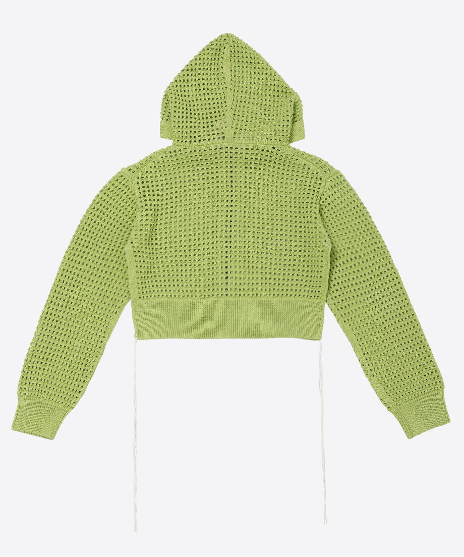 short mesh knit zip foodie | NKNIT