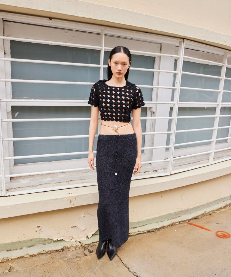 dry shaggy KNIT long skirt | NKNIT dry shaggy KNIT long skirt | NKNIT