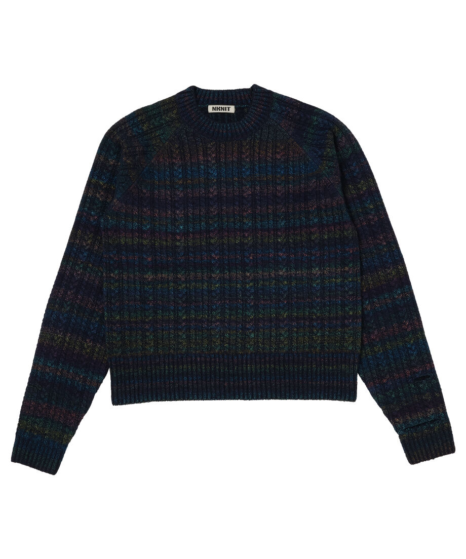 mix color cable KNIT | NKNIT mix color cable KNIT | NKNIT