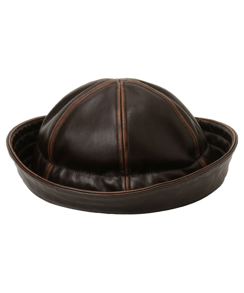 vegan leather sailor hat | NKNIT vegan leather sailor hat | NKNIT