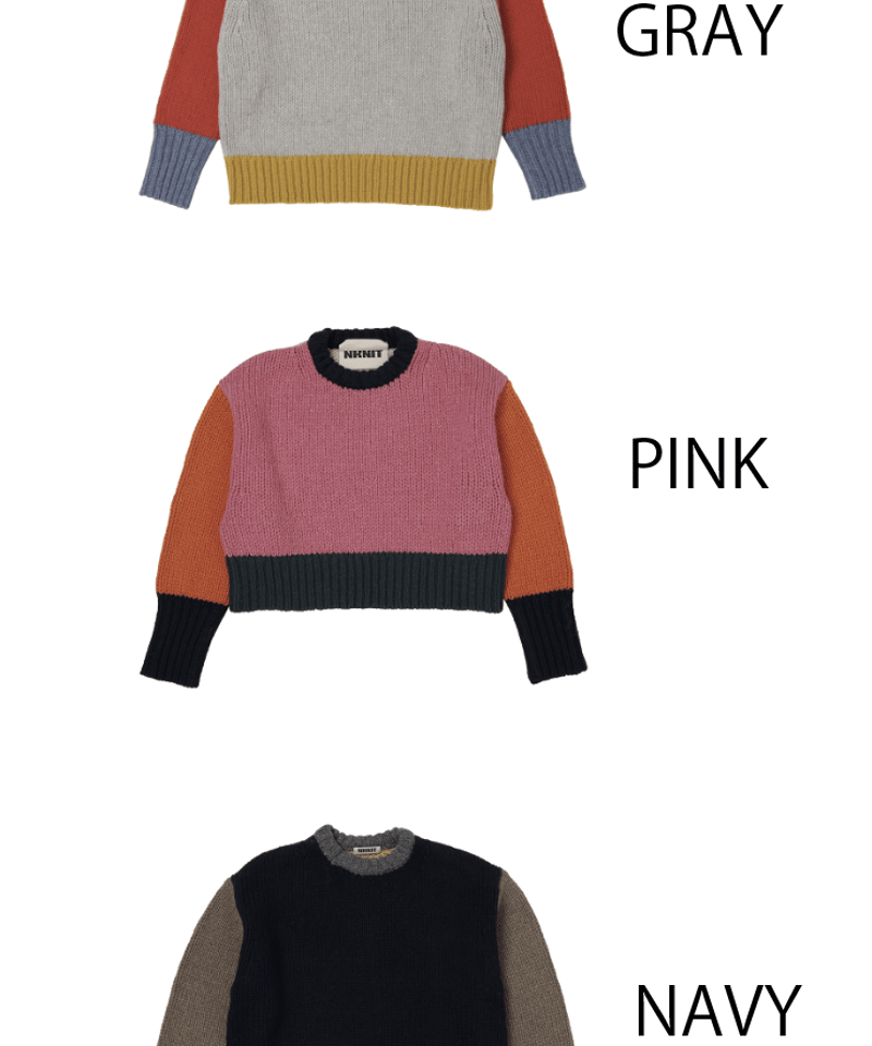 ンニット nknit color blocking KNIT nknit ンニット color blocking KNIT ニット