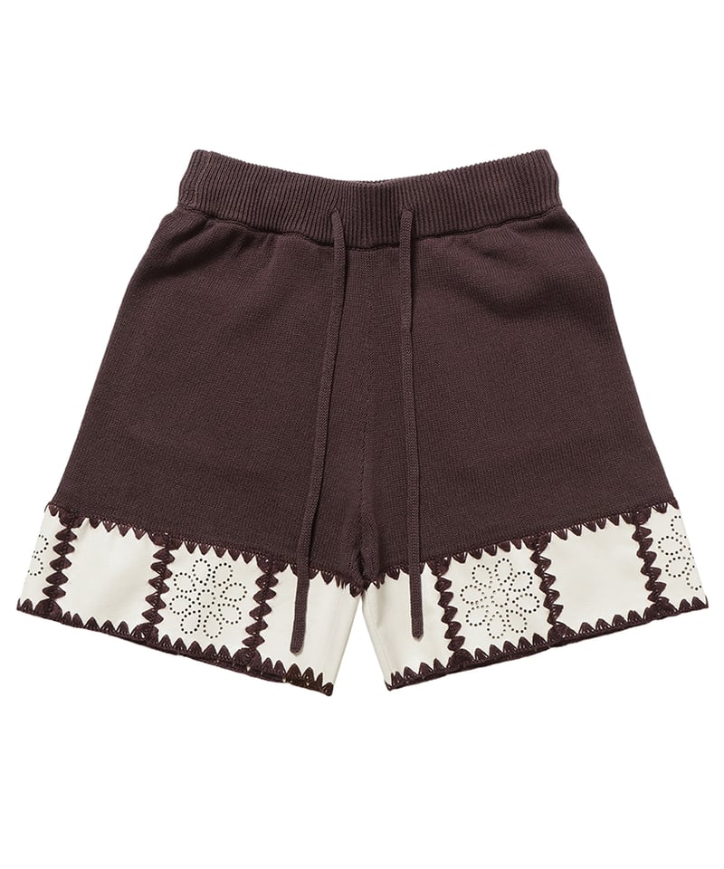 NKNIT vegan leather short pants