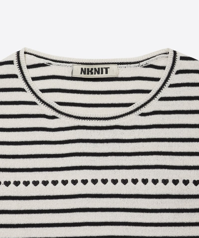 paper mix pattern knit T-shirt mini | NKNIT paper mix pattern knit T-shirt mini | NKNIT