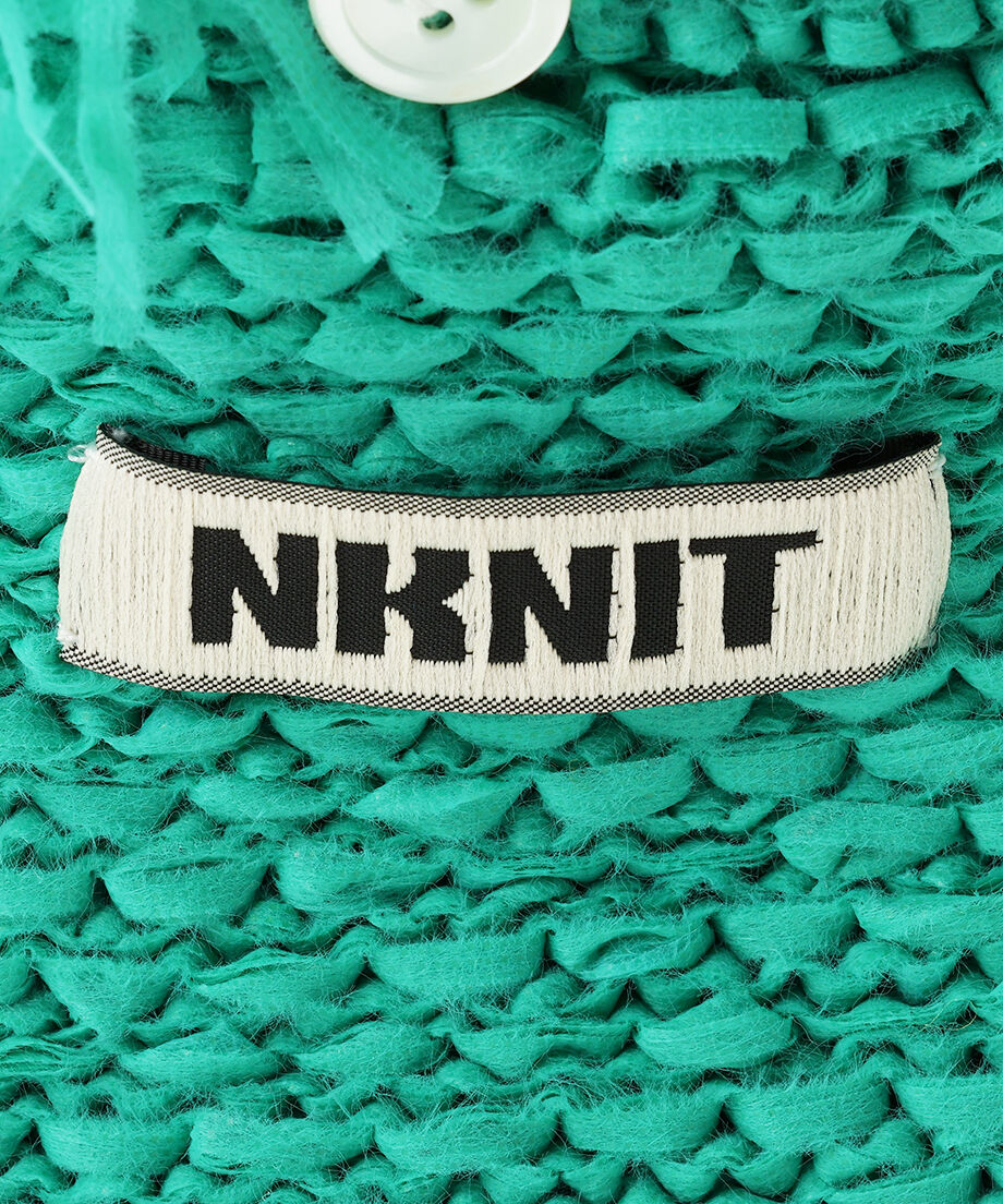 fringe knit hand bag PINK