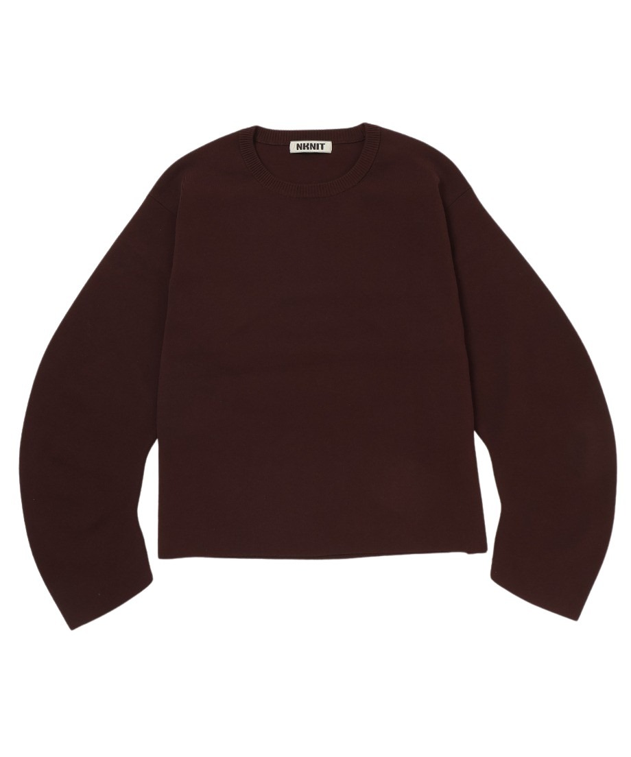 未使用 NKNIT curved arm cotton KNIT ニット 長袖 未使用 NKNIT curved arm cotton KNIT ニット 長袖