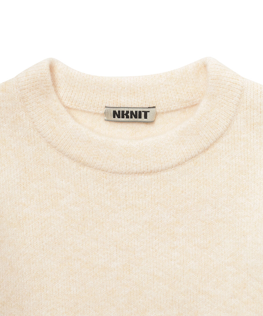 NKNIT＊ハートパターンニット　white x rednknit