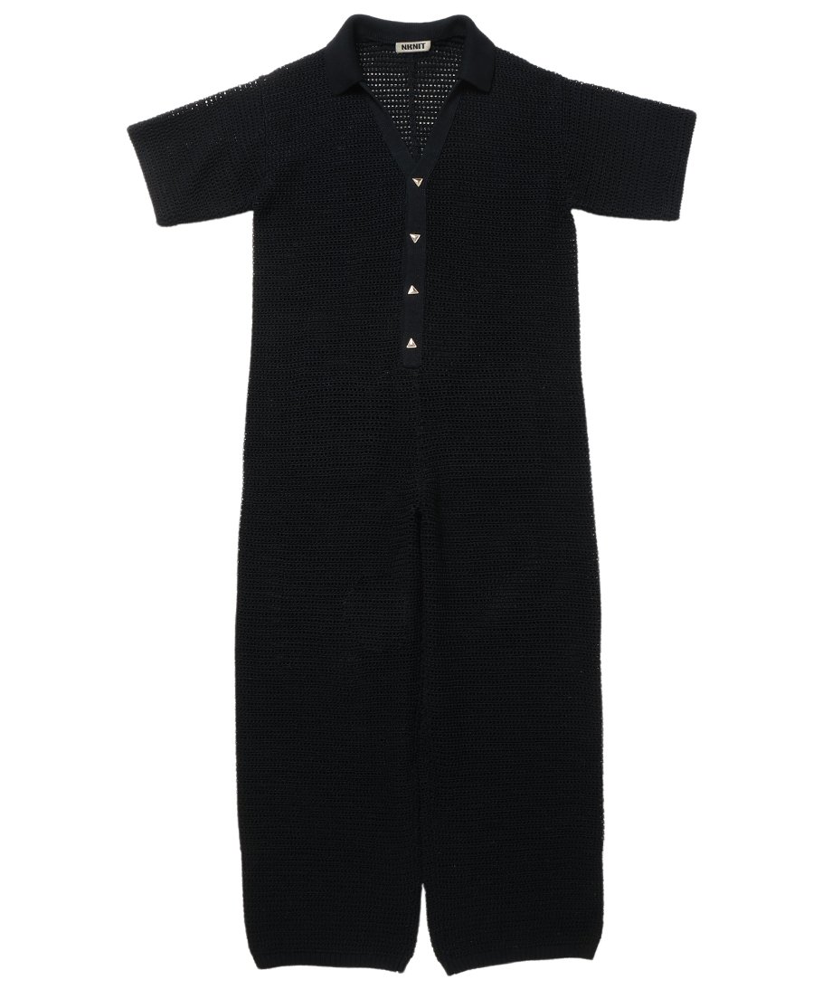 かほNKNIT mesh♡ pattern KNIT shirt サイズ① かほNKNIT mesh