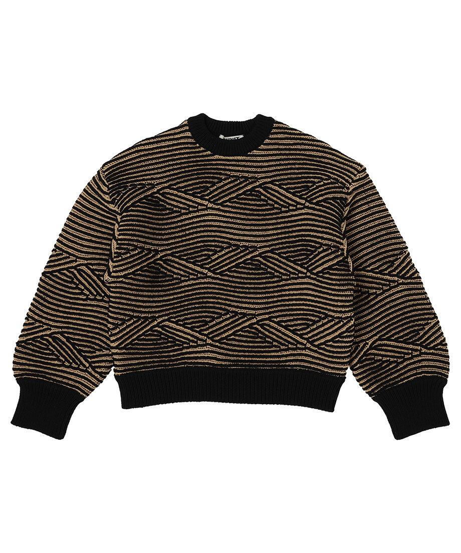 nknit constructive pattern KNIT 黒 ① NKNIT constructive pattern KNIT サイズ①